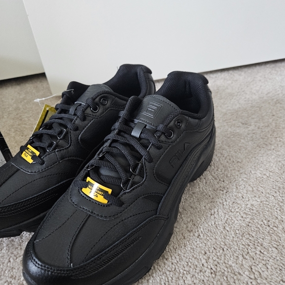 NEW IN BOX Fila Memory Workshift Slip Resistant Men's Shoes Black US Size 10.5 - Picture 5 of 11